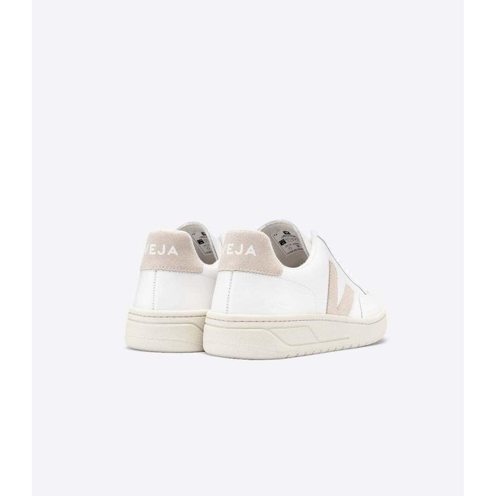 Veja V-12 LEATHER Sneakers Heren White/Pink | NL 342OKI